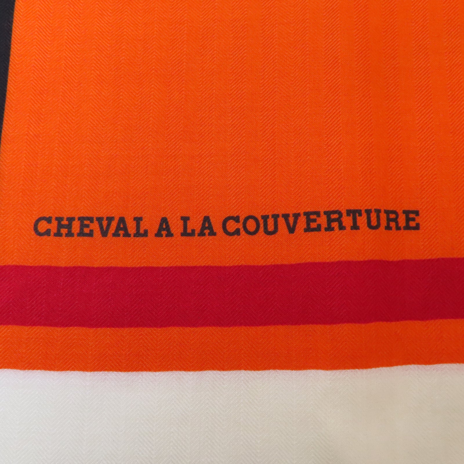 HERMES 羊絨/絲質Cashmere Muffler 140X140圍巾橙色