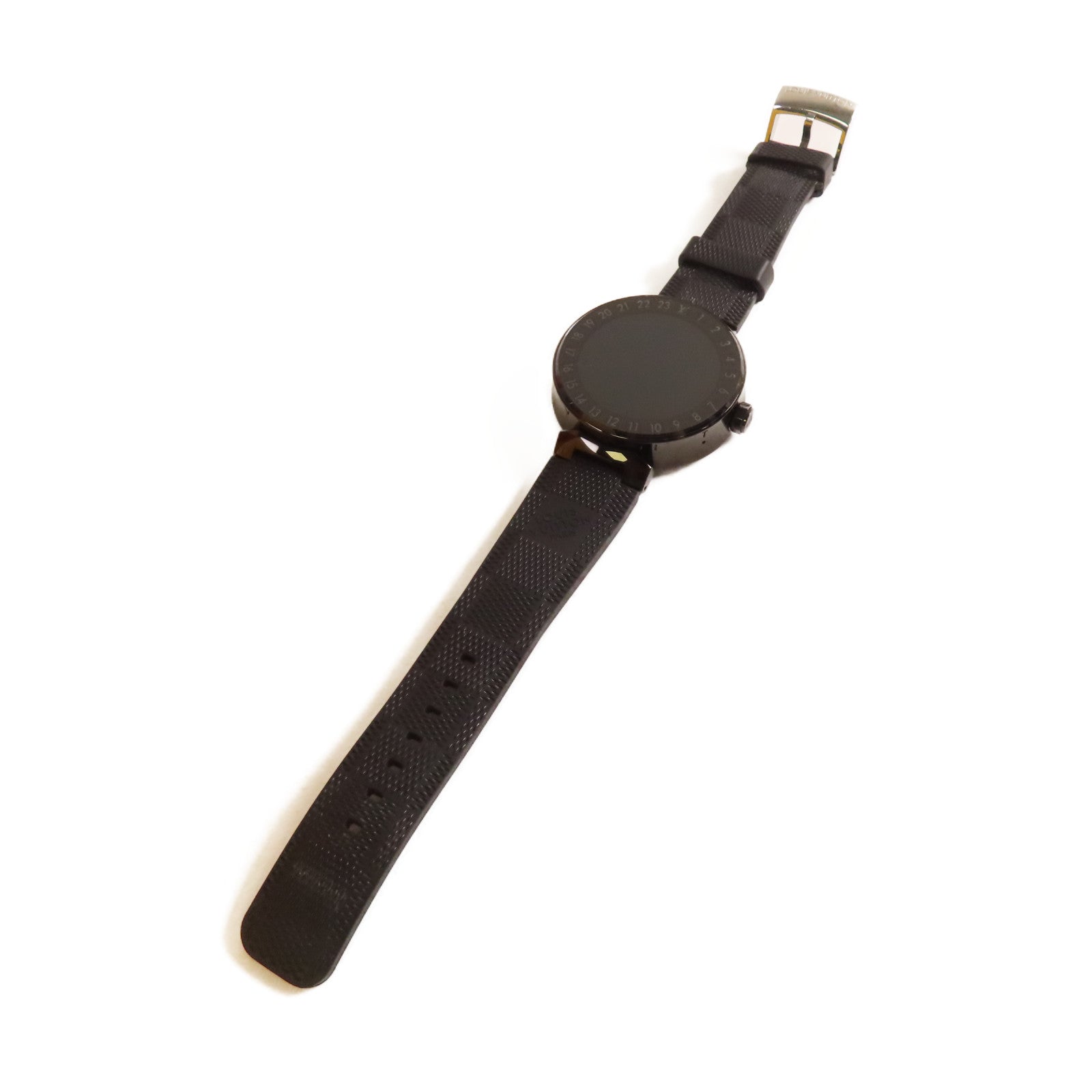 LOUIS VUITTON 【激減優惠】Tambour Horizon Digital Smart Watch不鏽鋼/陶瓷/橡膠帶電子手錶黑色