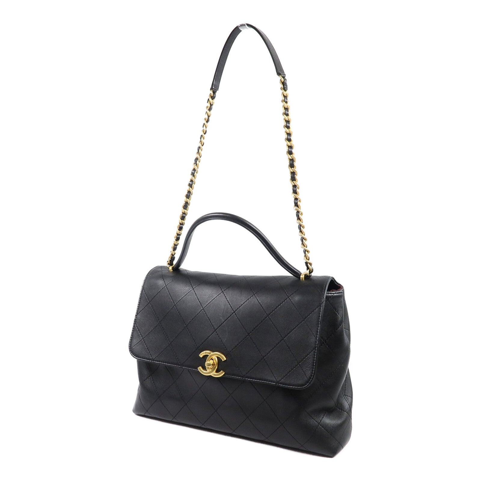 CHANEL 羊皮皮革Maxi Flap Bag手挽肩背兩用袋