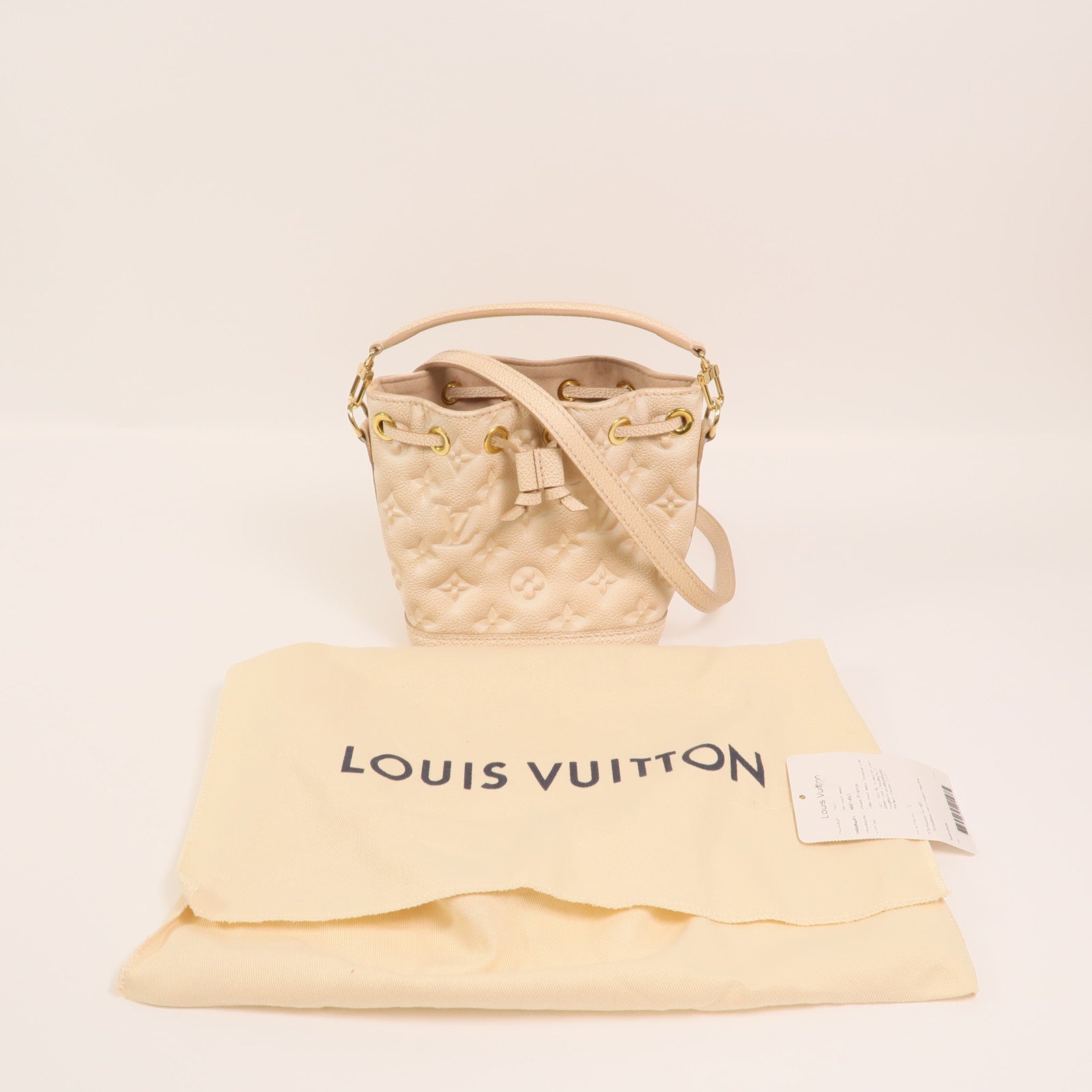 LOUIS VUITTON Monogram Empreinte Nano Noe金扣手挽肩背兩用袋