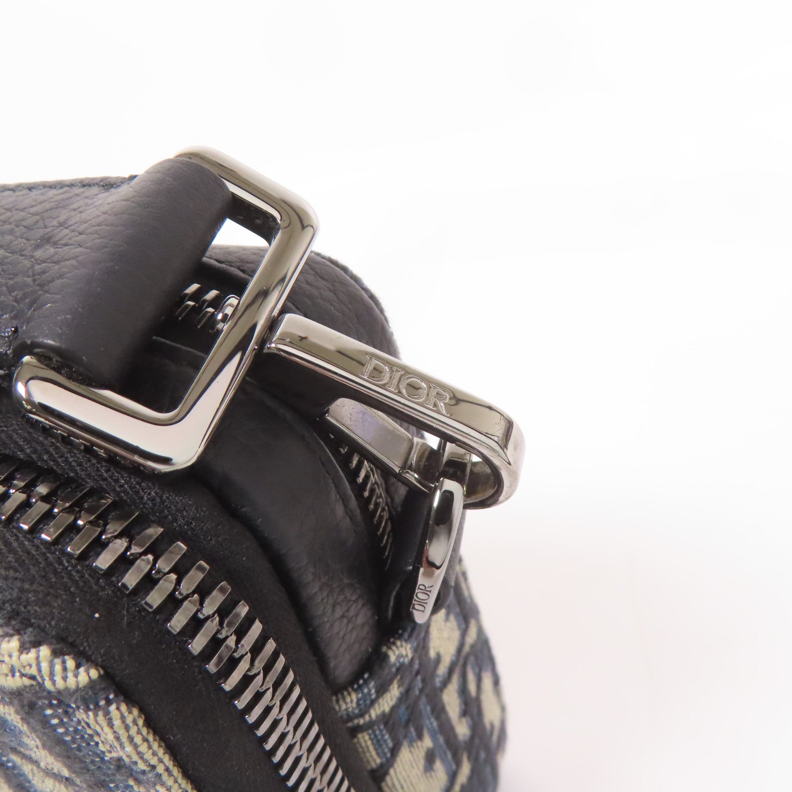 Dior 帆布Oblique銀扣肩背袋