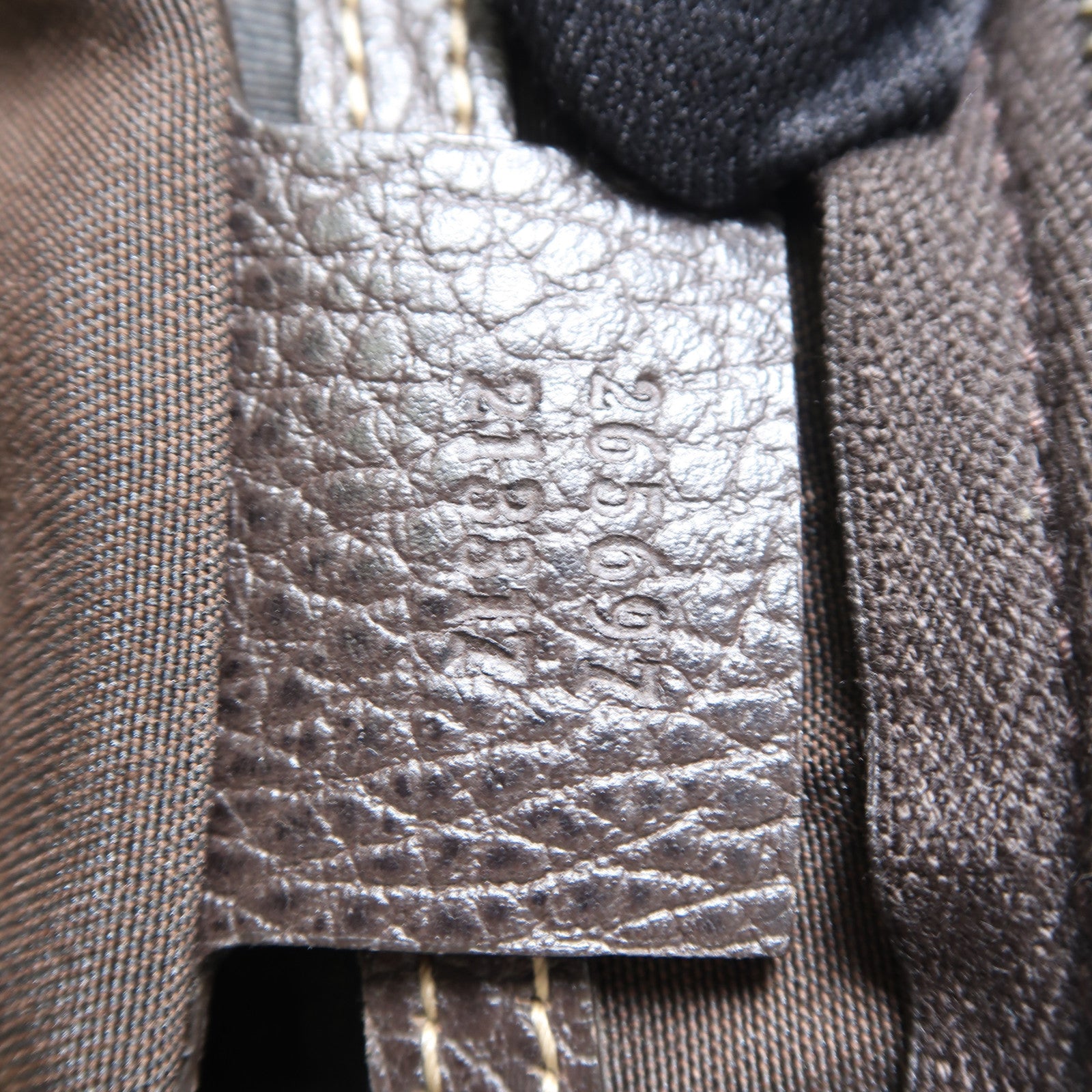 GUCCI 塗層帆布Boston Bag金扣手挽袋啡色