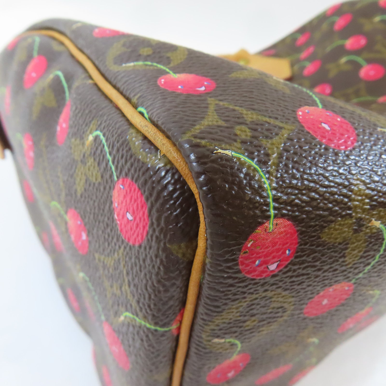 LOUIS VUITTON Monogram Cherry Speedy 25金扣手挽袋啡色