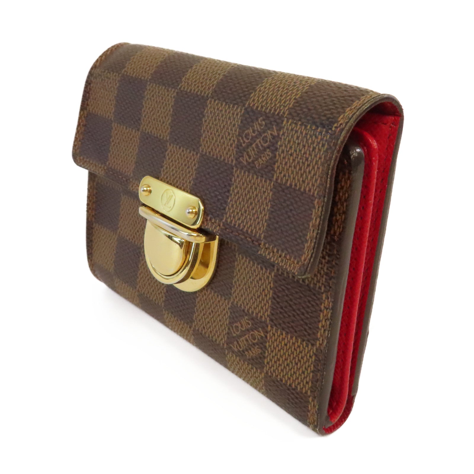 LOUIS VUITTON 【激減優惠】Damier Koala Wallet金扣短錢包啡色