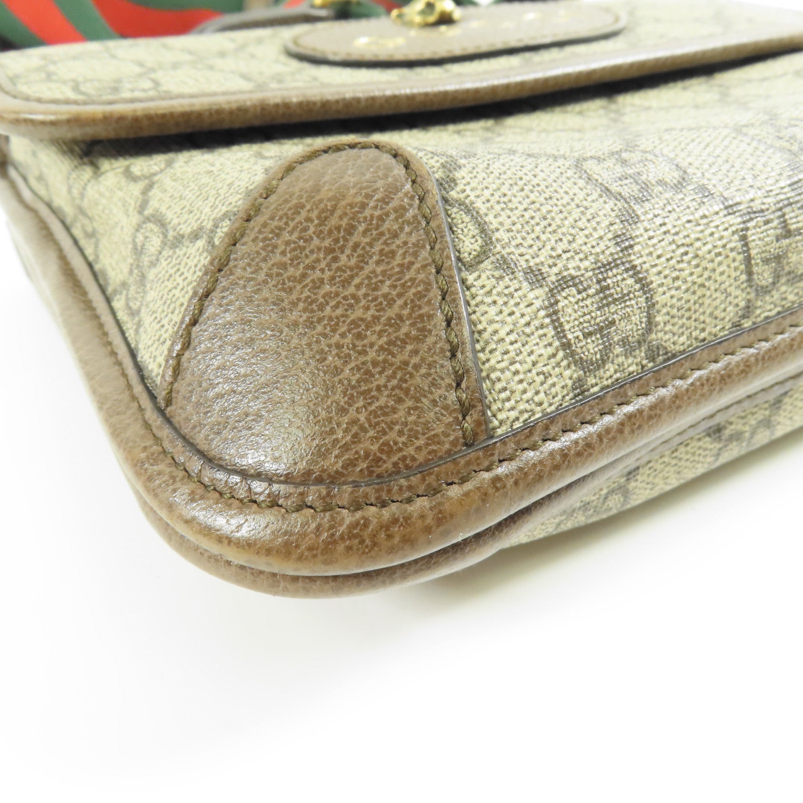 GUCCI 塗層帆布Neo Vintage Small Messenger Bag金扣肩背袋