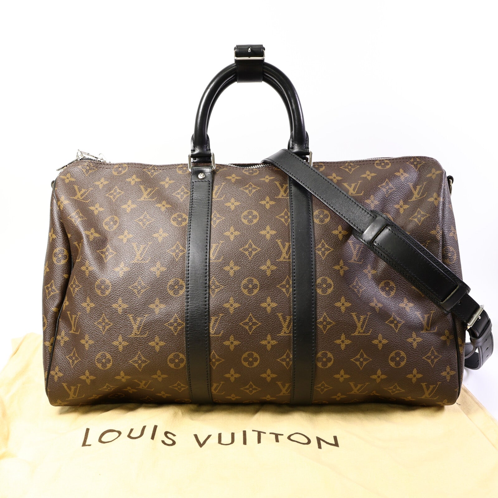 LOUIS VUITTON Monogram Keepall 45 Bandouliere手挽肩背兩用袋