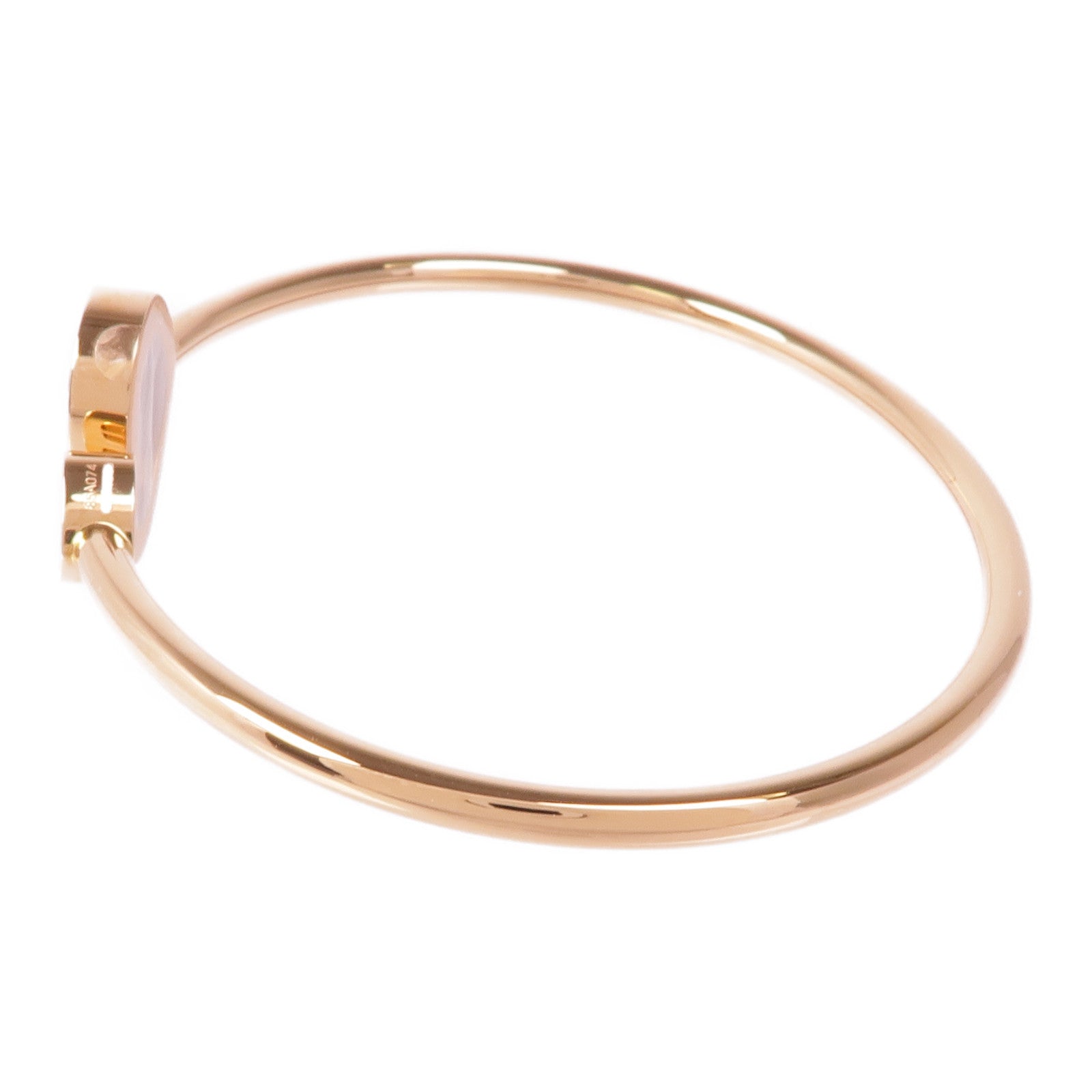 Chopard 18K玫瑰金Happy Heart Bracelet縞瑪瑙/鑽石手鐲