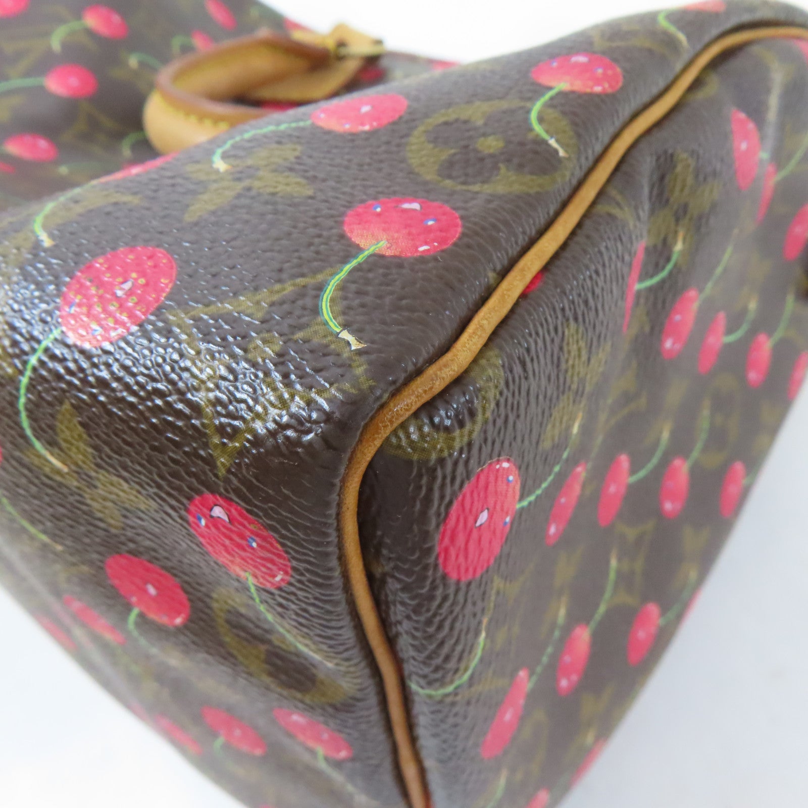 LOUIS VUITTON Monogram Cherry Speedy 25金扣手挽袋啡色