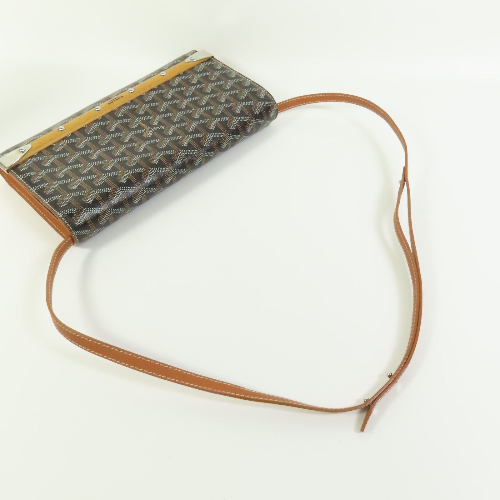 GOYARD 塗層帆布Monte-Carlo PM銀扣肩背袋