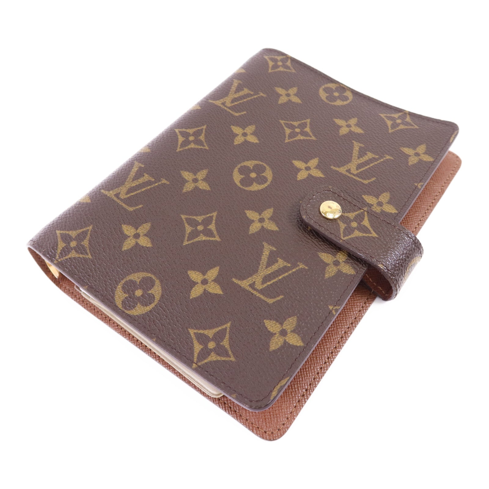 LOUIS VUITTON Monogram Agende MM金扣手帳簿R20105
