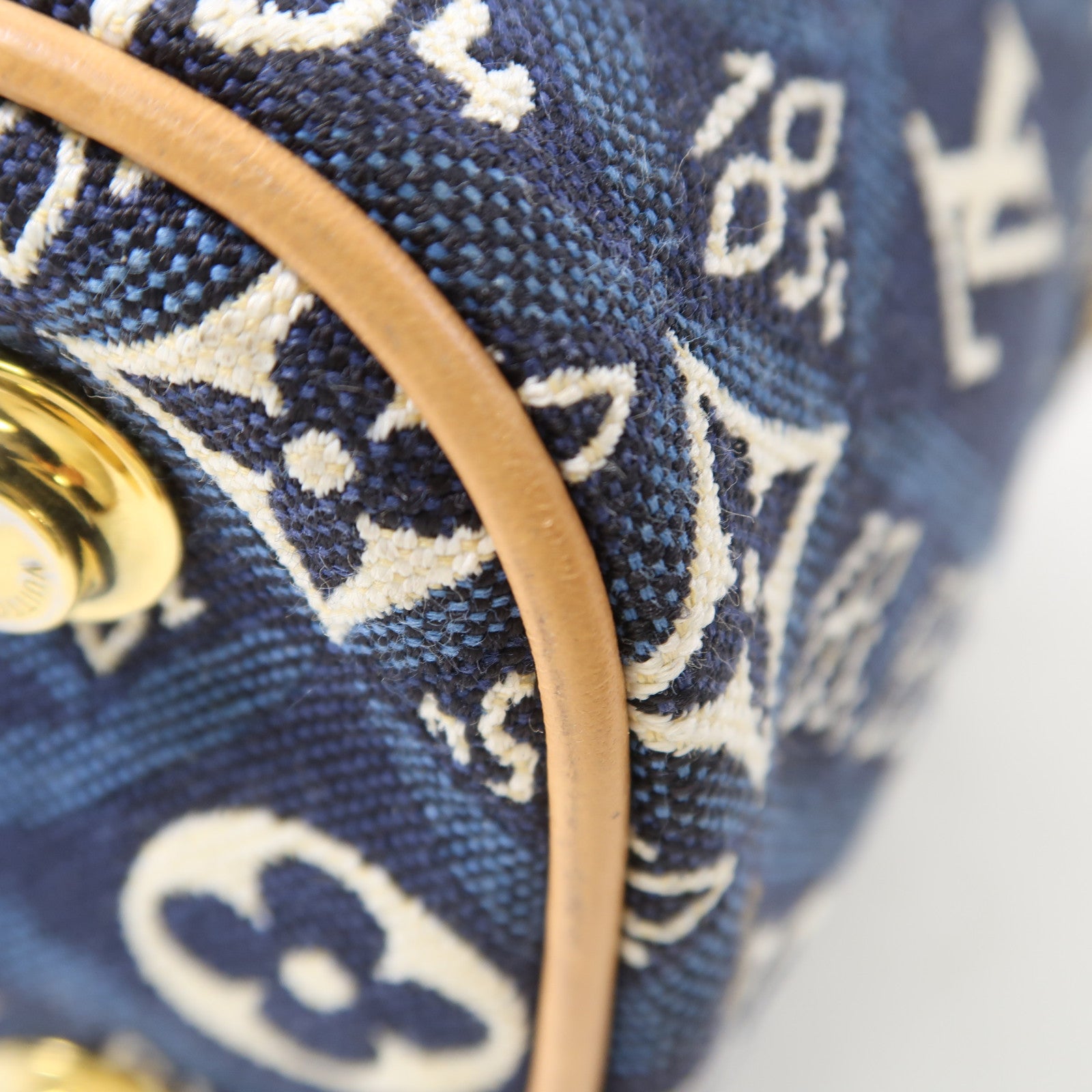 LOUIS VUITTON GHW Since 1854 Vanity Case 2 Way Bag M57403 Monogram Jacquard Blue
