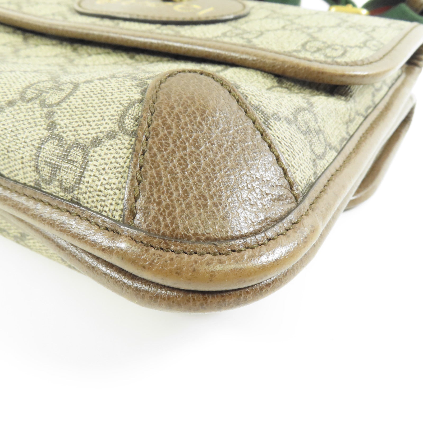 GUCCI 塗層帆布Neo Vintage Small Messenger Bag金扣肩背袋