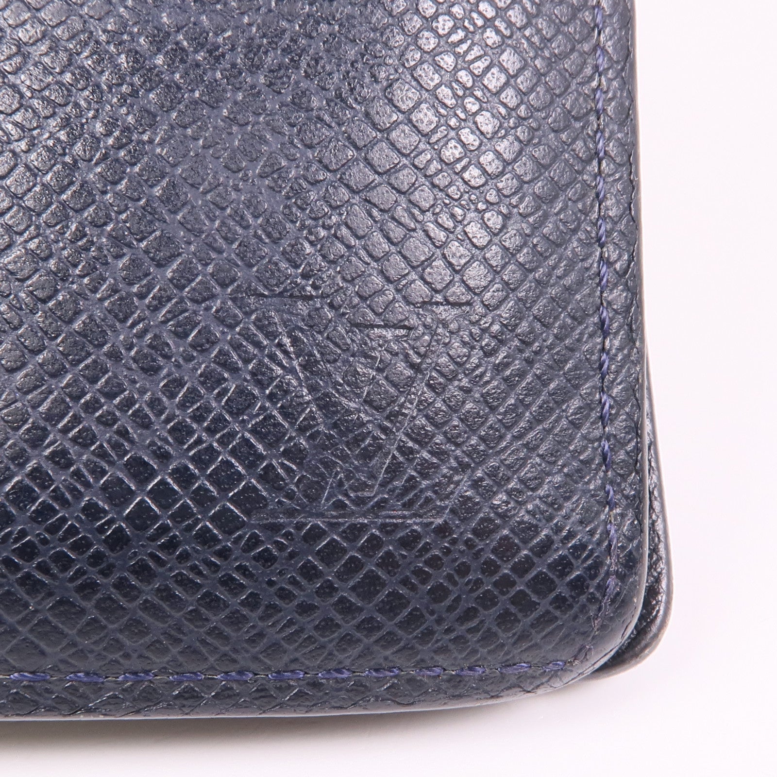 LOUIS VUITTON 【激減優惠】Taiga Brazza Wallet銀扣長錢包