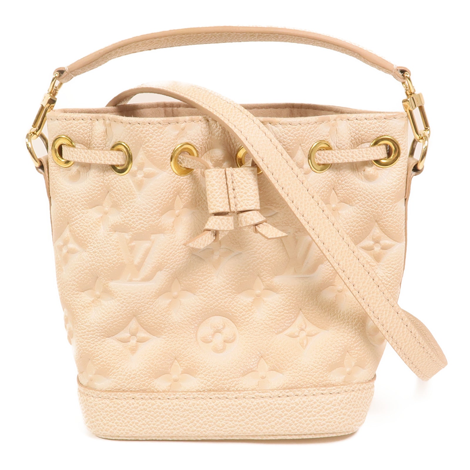 LOUIS VUITTON Monogram Empreinte Nano Noe金扣手挽肩背兩用袋
