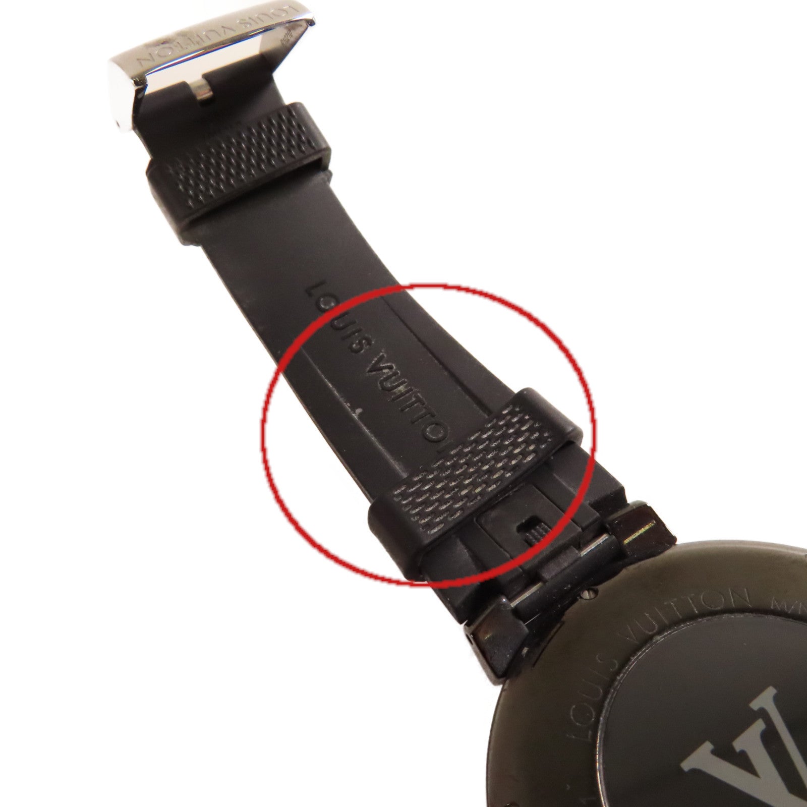 LOUIS VUITTON 【激減優惠】Tambour Horizon Digital Smart Watch不鏽鋼/陶瓷/橡膠帶電子手錶黑色