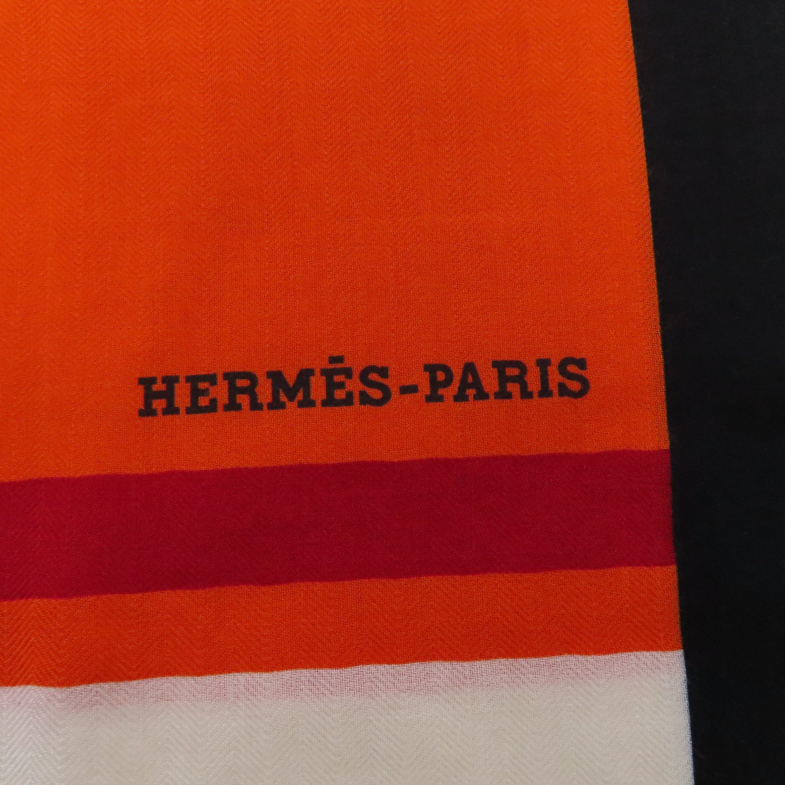HERMES 羊絨/絲質Cashmere Muffler 140X140圍巾橙色