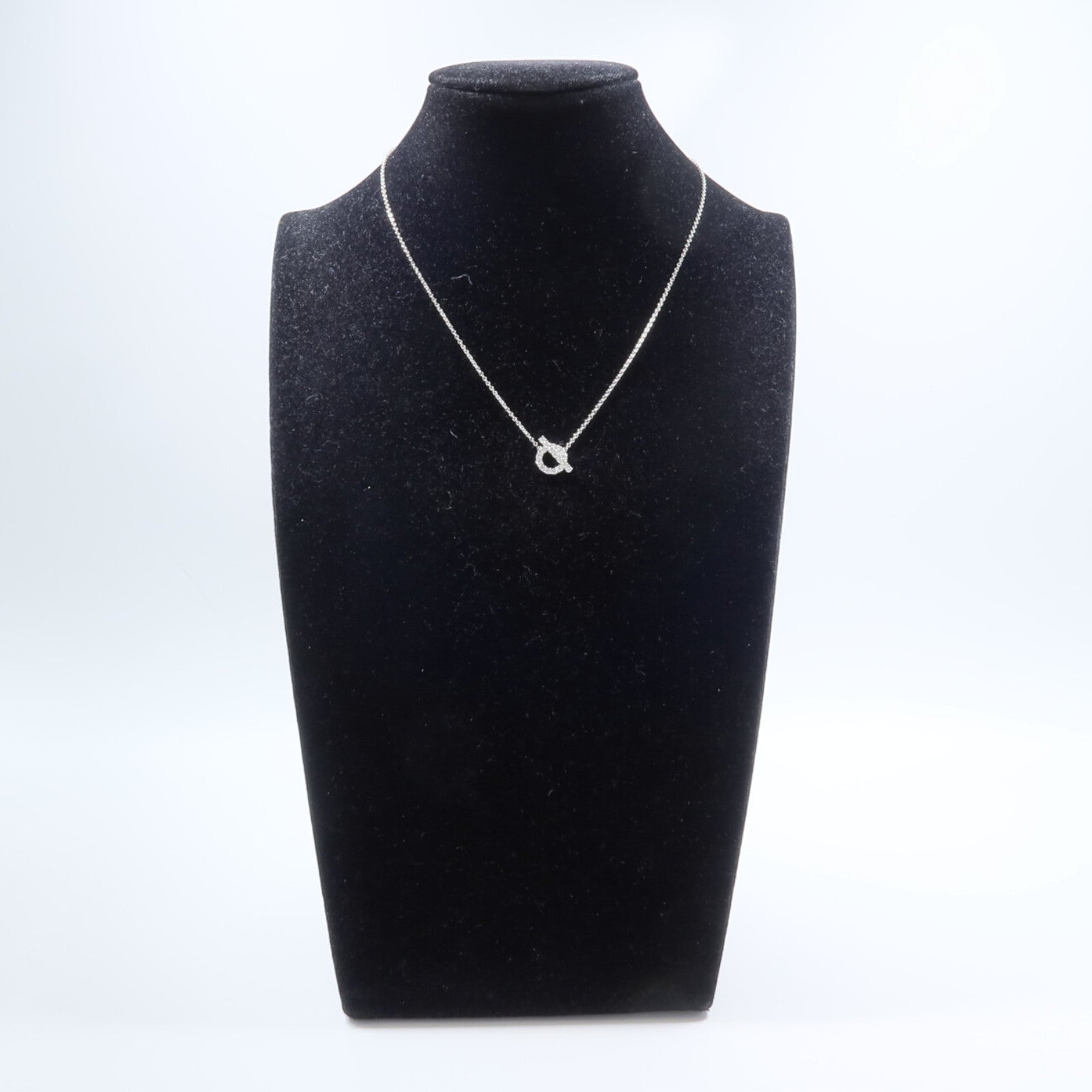 HERMES 18K白金Finesse Pendant鑽石項鍊