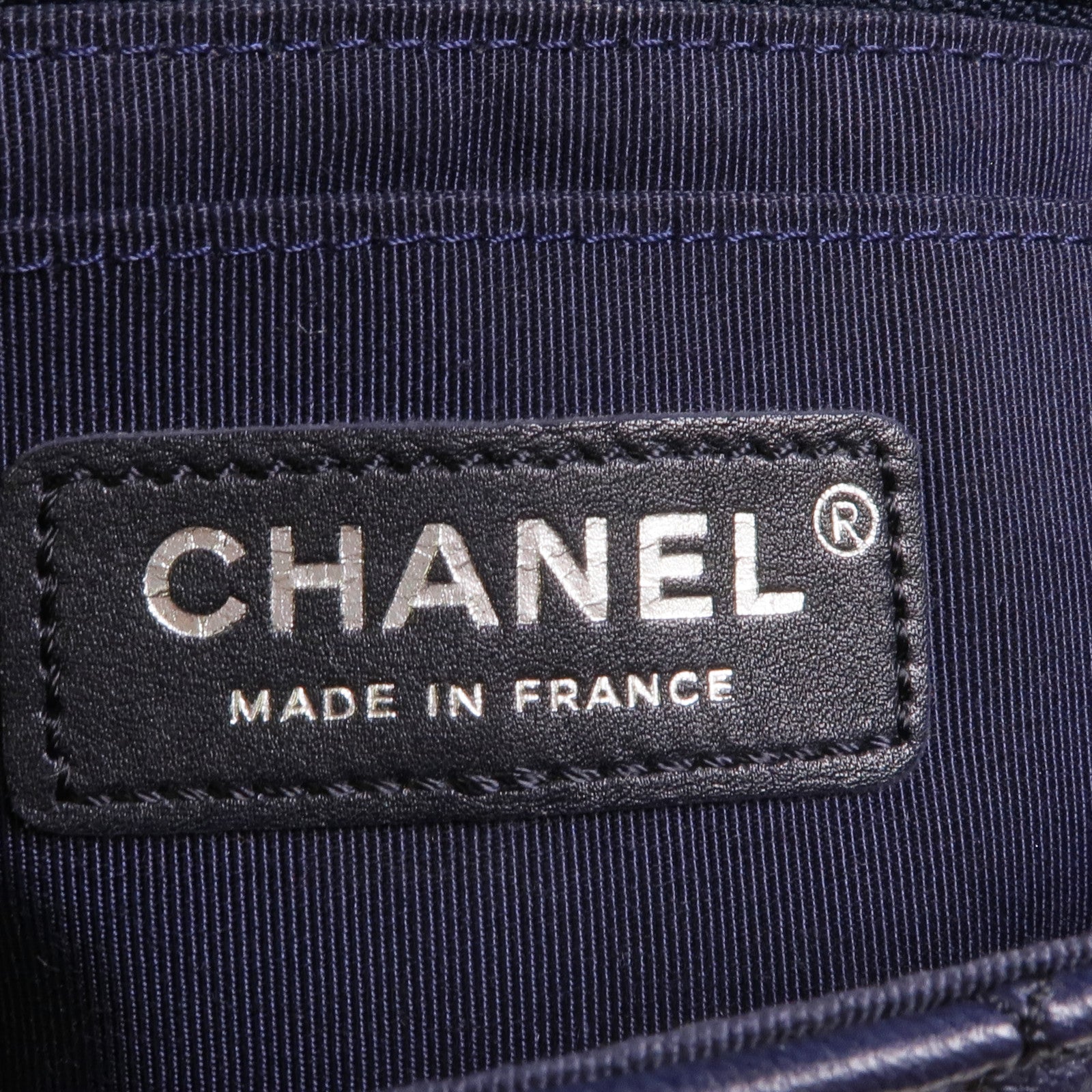 CHANEL 羊皮皮革Chain Shoulder銀扣鏈帶肩背袋