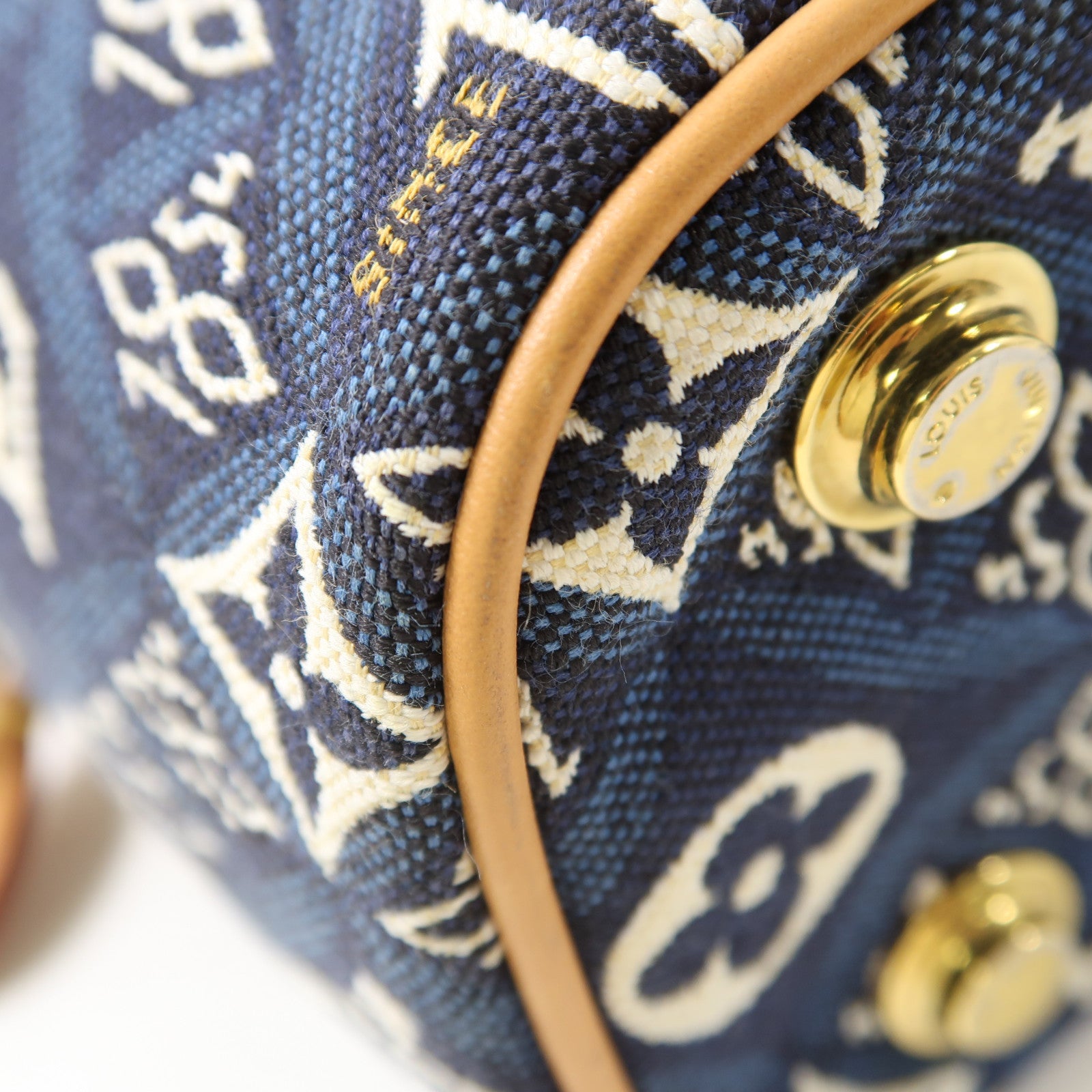 LOUIS VUITTON GHW Since 1854 Vanity Case 2 Way Bag M57403 Monogram Jacquard Blue