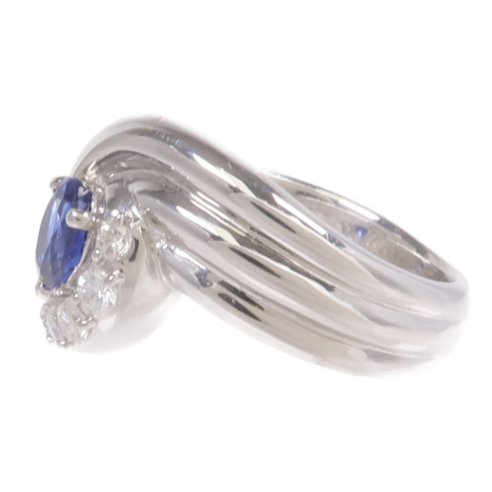 JEWELRY PT900鉑金Sapphire Diamond Ring藍寶石/鑽石戒指