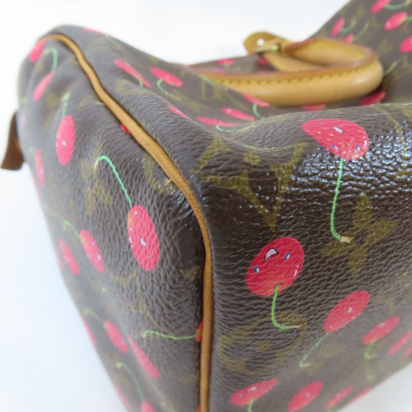 LOUIS VUITTON Monogram Cherry Speedy 25金扣手挽袋啡色