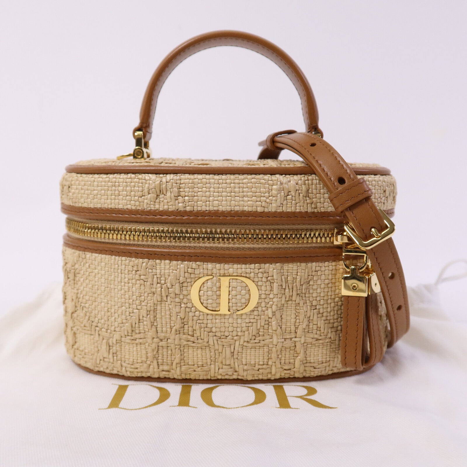 Dior Palm Leaf Vanity Case金扣手挽肩背兩用袋