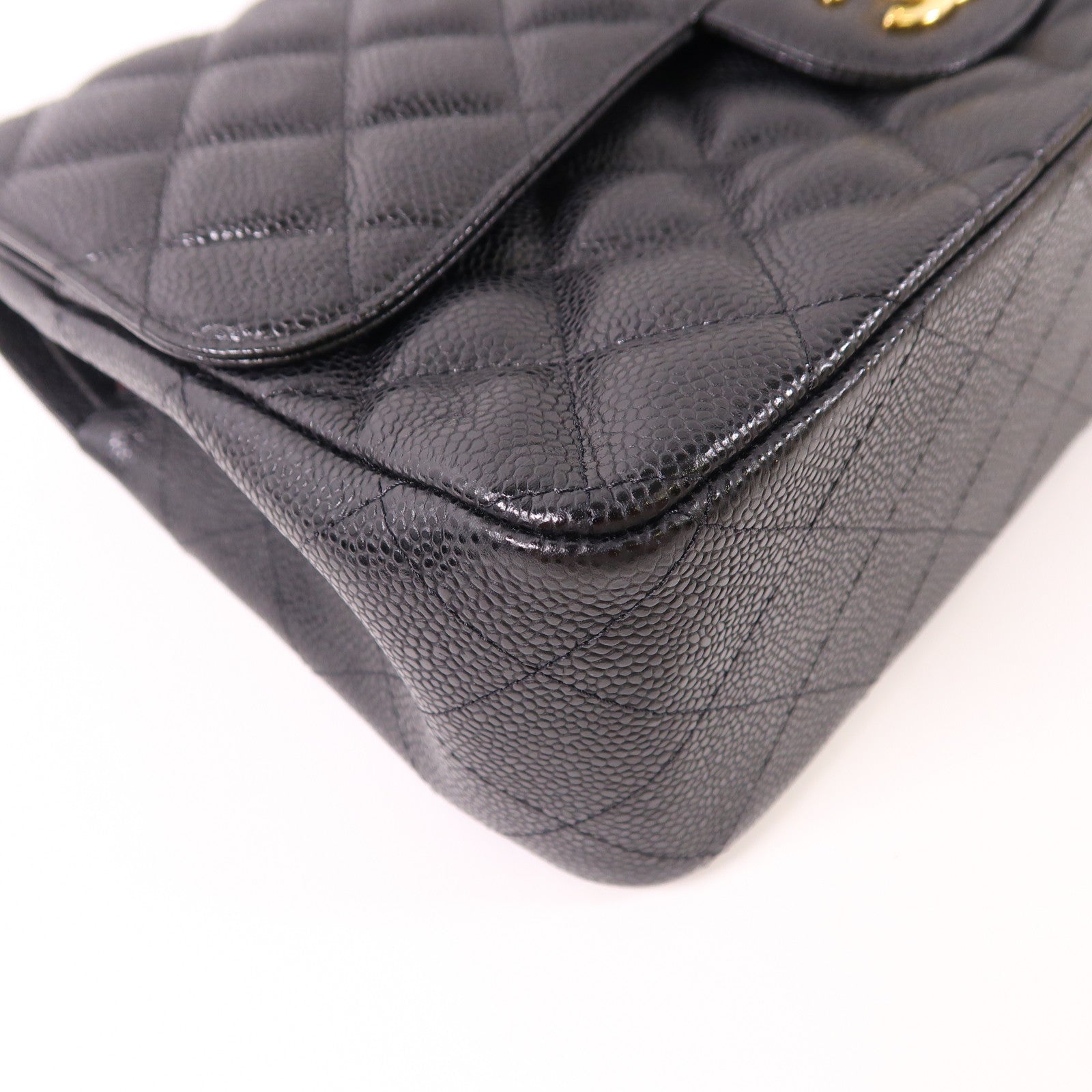 CHANEL CC GHW Large Classic Chain Shoulder Bag Calfskin Leather Black