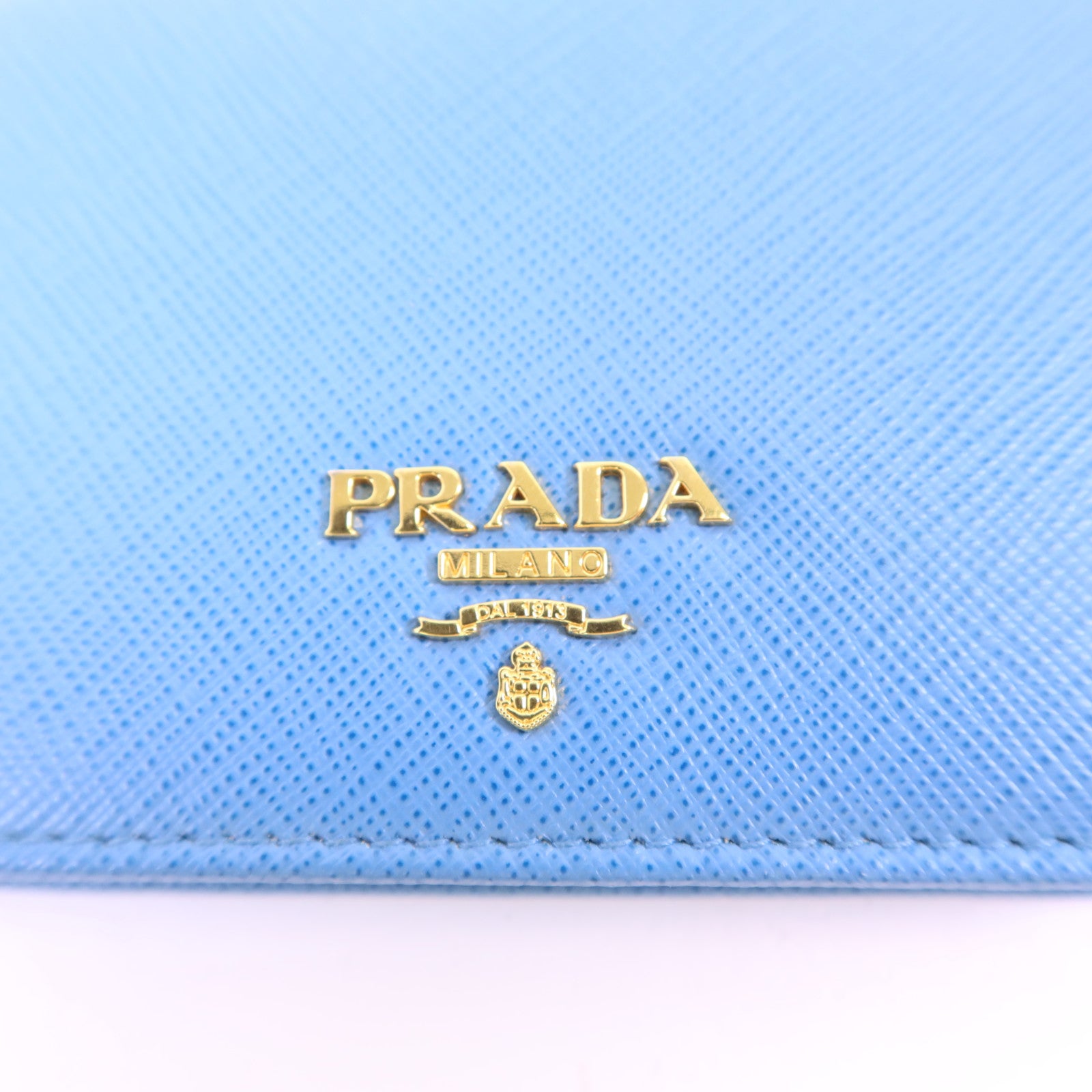 PRADA 【激減優惠】牛皮皮革Wallet金扣錢包