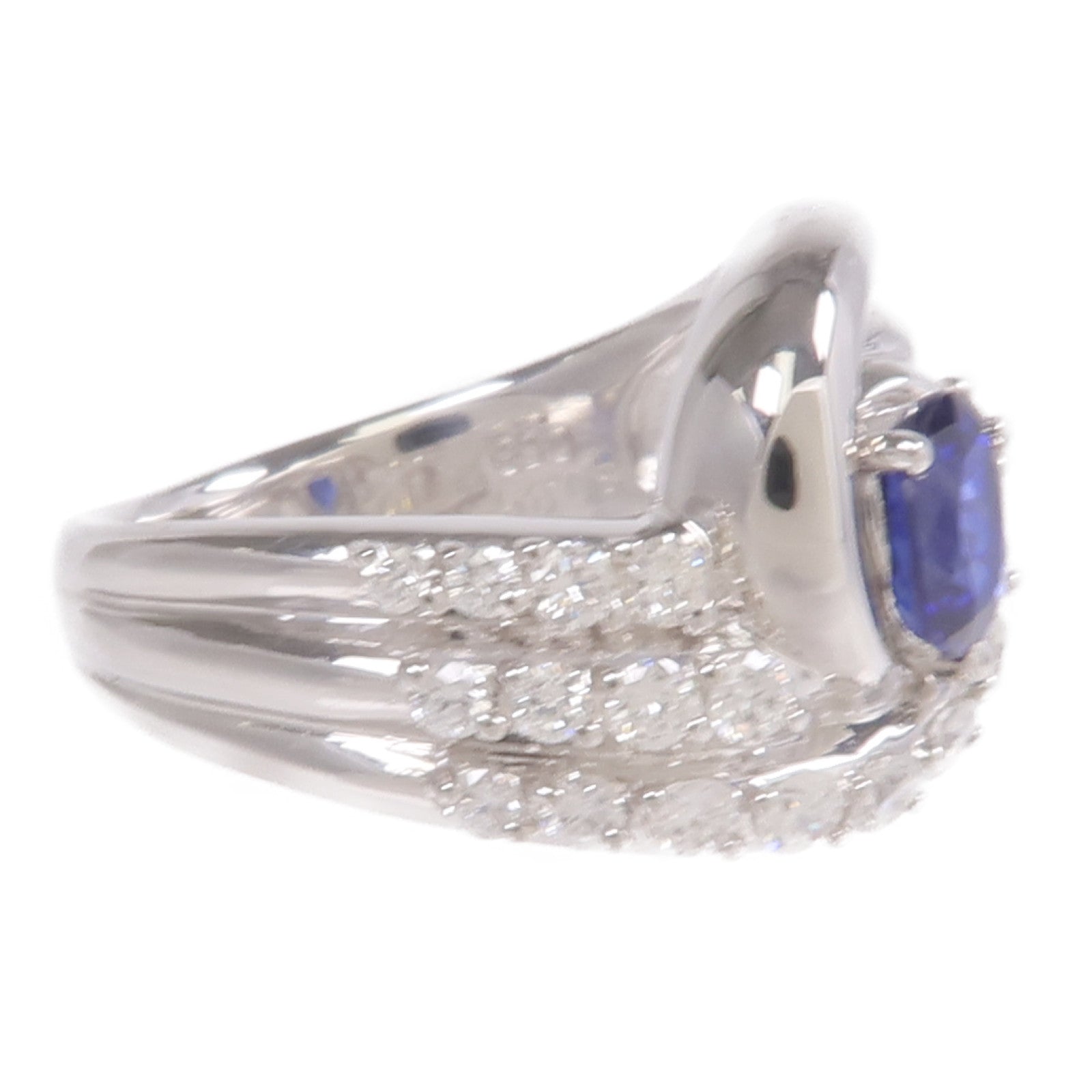 JEWELRY PT900鉑金Sapphire Diamond Ring藍寶石/鑽石戒指