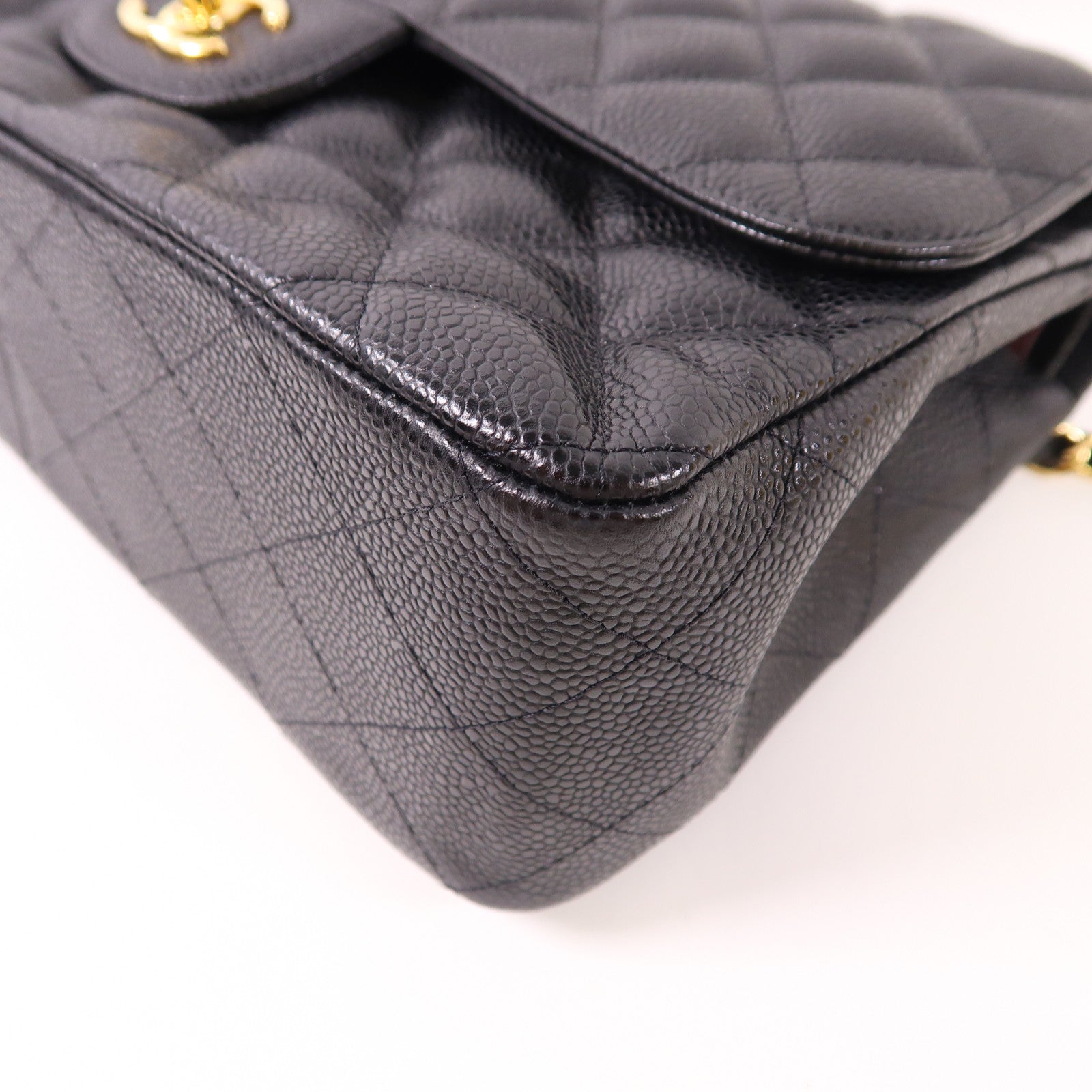 CHANEL CC GHW Large Classic Chain Shoulder Bag Calfskin Leather Black