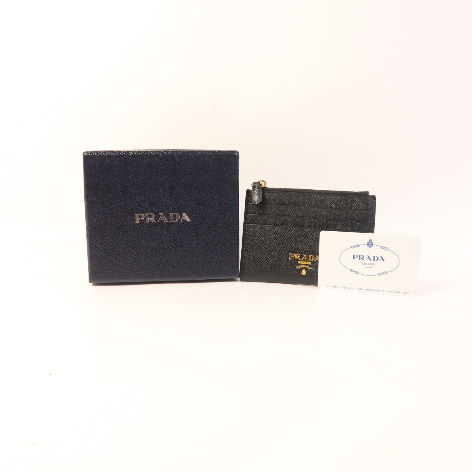 PRADA 牛皮皮革Coin Case金扣零錢包