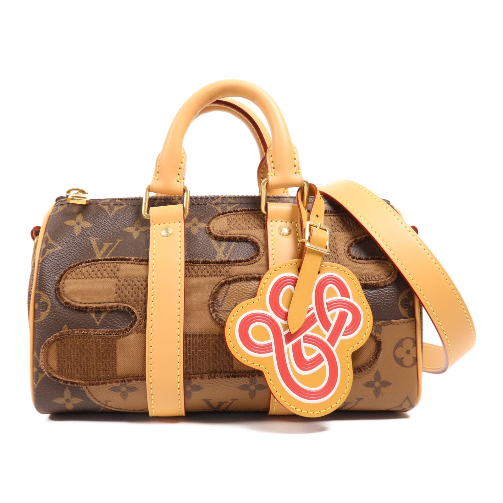 LOUIS VUITTON Monogram Keepall Bandouliere 25金扣手挽肩背兩用袋