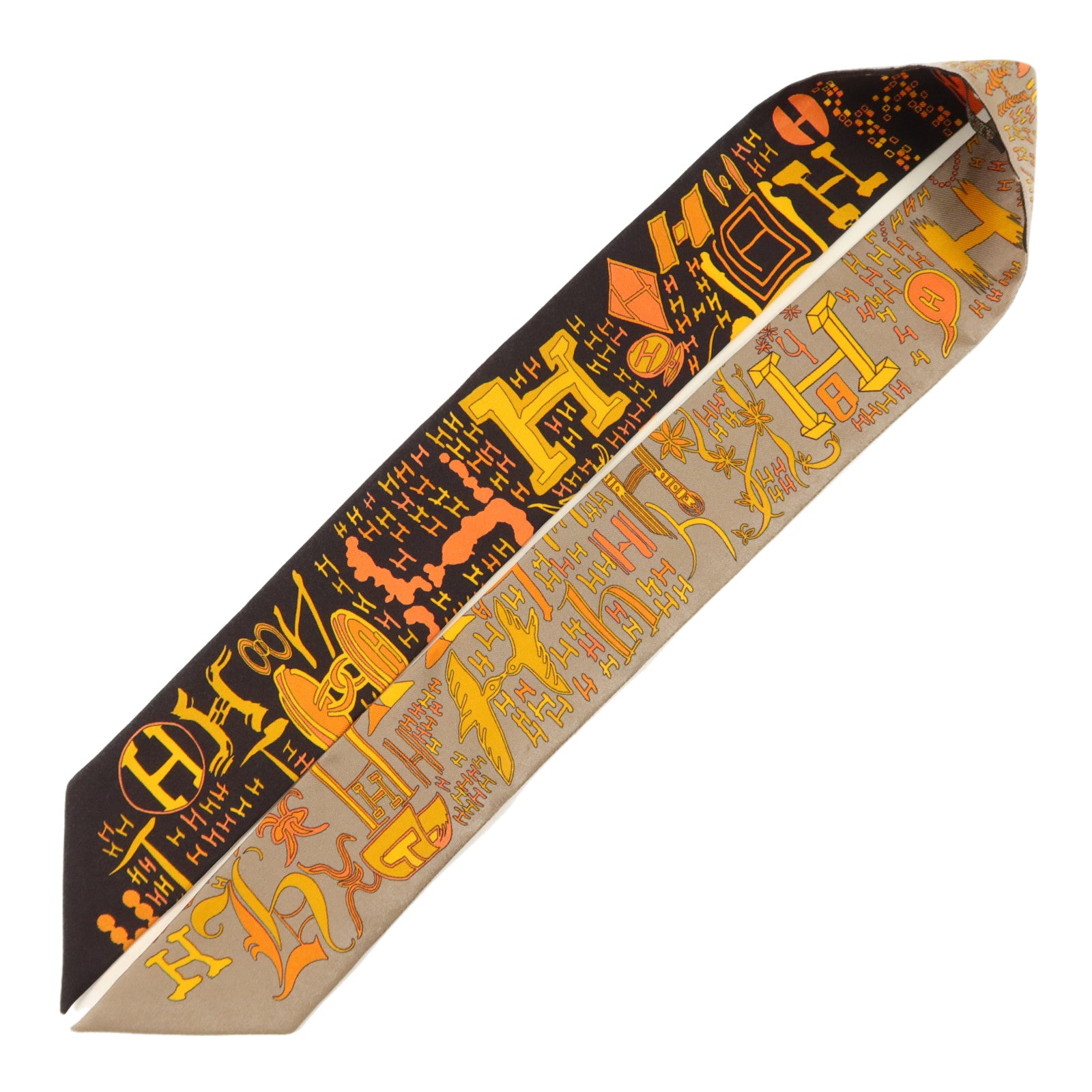 HERMES 絲質Twilly絲巾