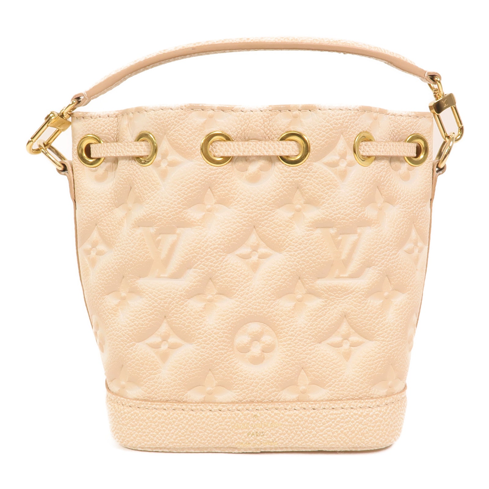 LOUIS VUITTON Monogram Empreinte Nano Noe金扣手挽肩背兩用袋