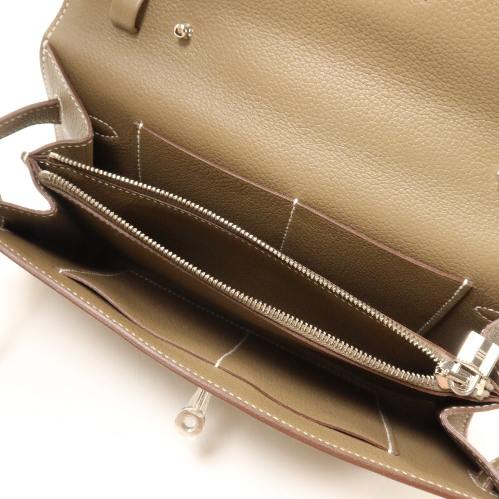 HERMES Evercolor皮革Kelly To Go肩背袋Etoupe