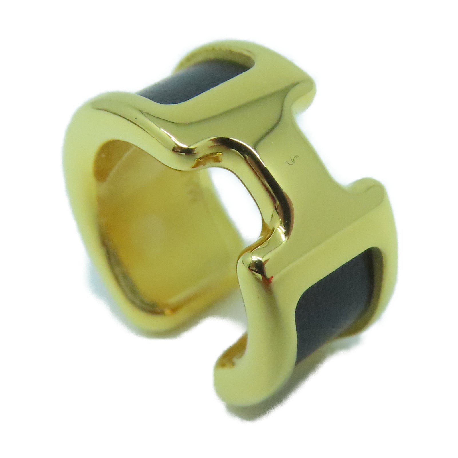 HERMES 【激減優惠】金屬Olympe Ear Cuff耳環黑色/金色