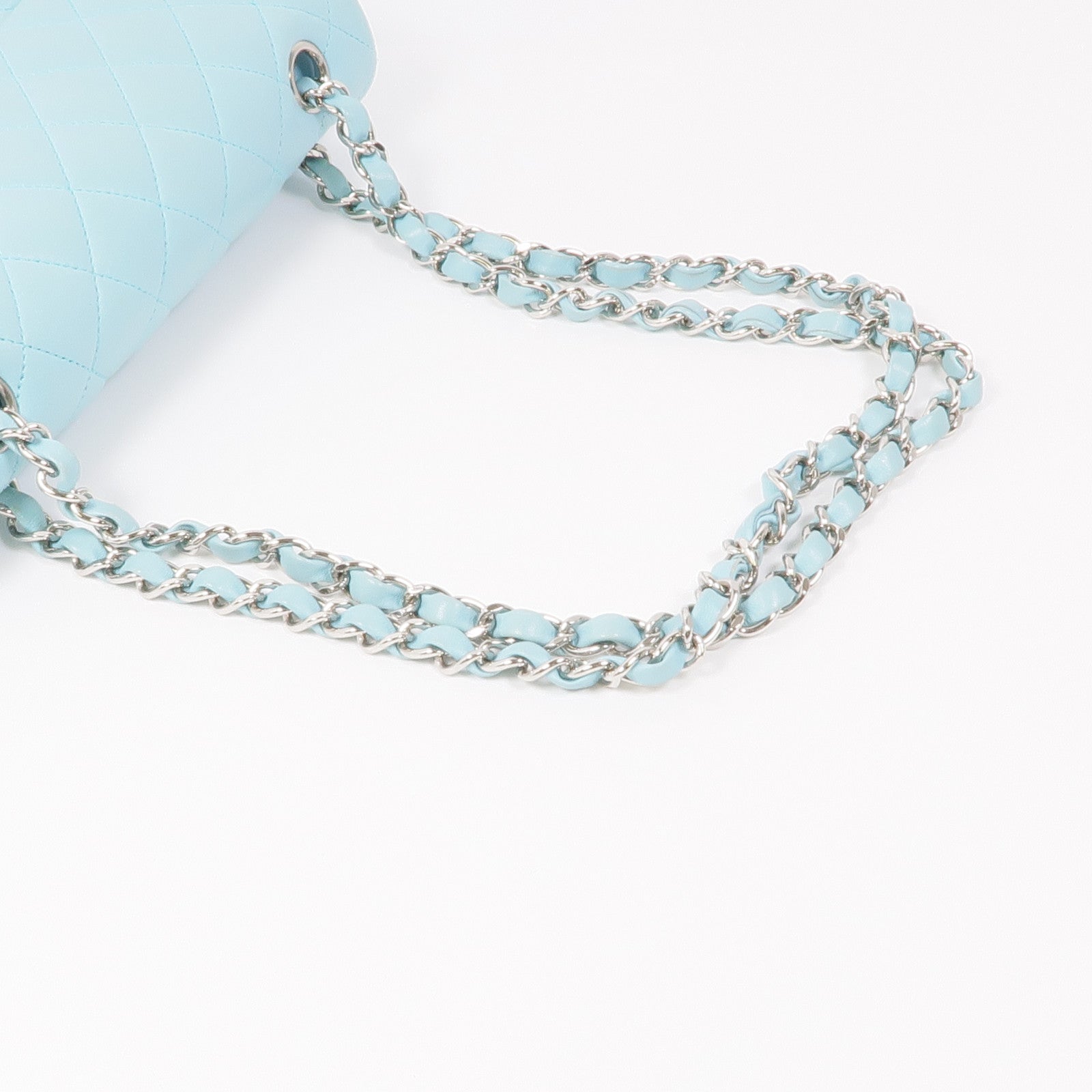 CHANEL 羊皮皮革Classic 23銀扣鏈帶肩背袋