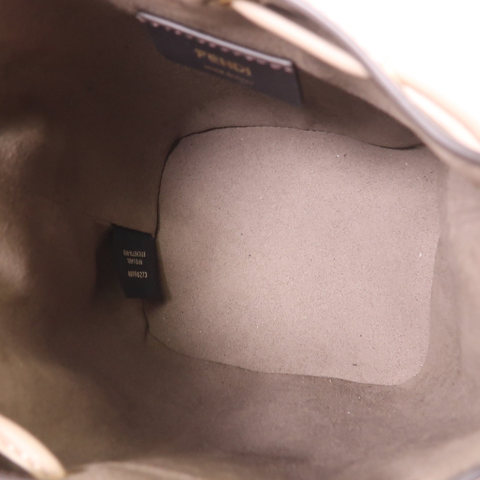 FENDI GHW Mon Tresor 2 Way Shoulder Bag 8BS093AUPIF1SKI Canvas Calfskin Leather