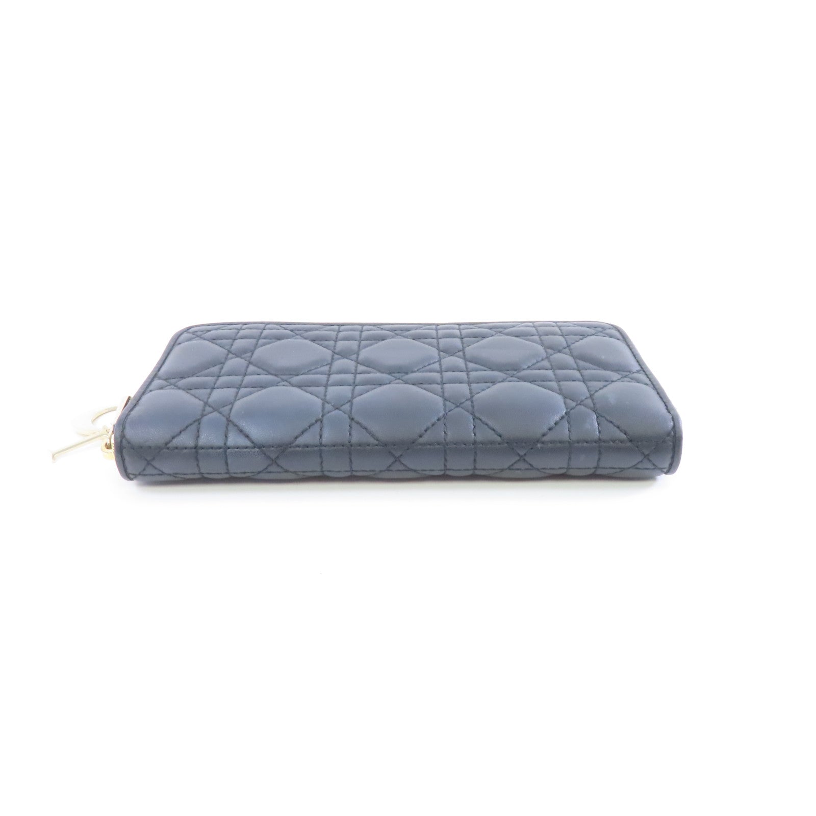 Dior 羊皮皮革Long Wallet金扣長錢包黑色