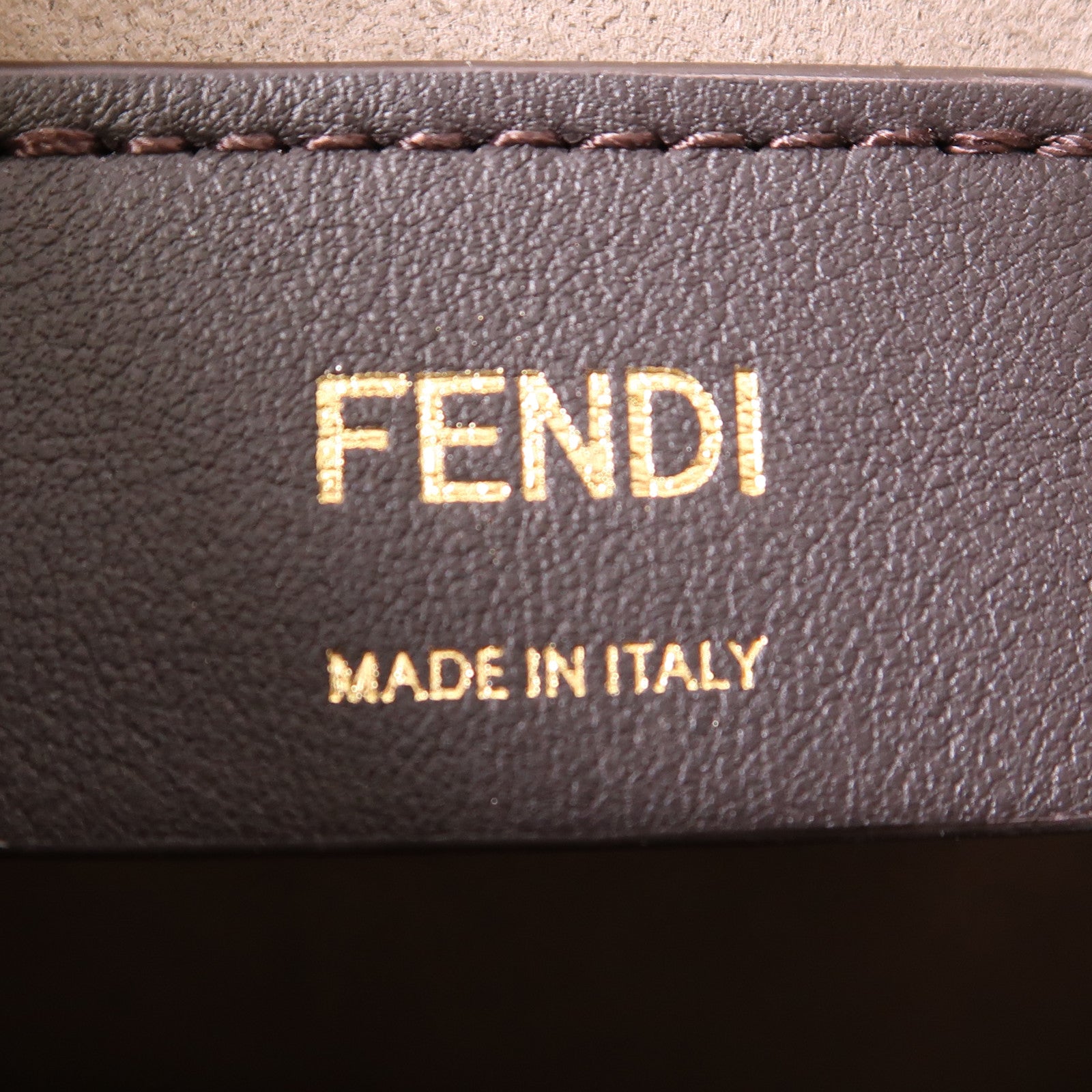 FENDI GHW Mon Tresor 2 Way Shoulder Bag 8BS093AUPIF1SKI Canvas Calfskin Leather