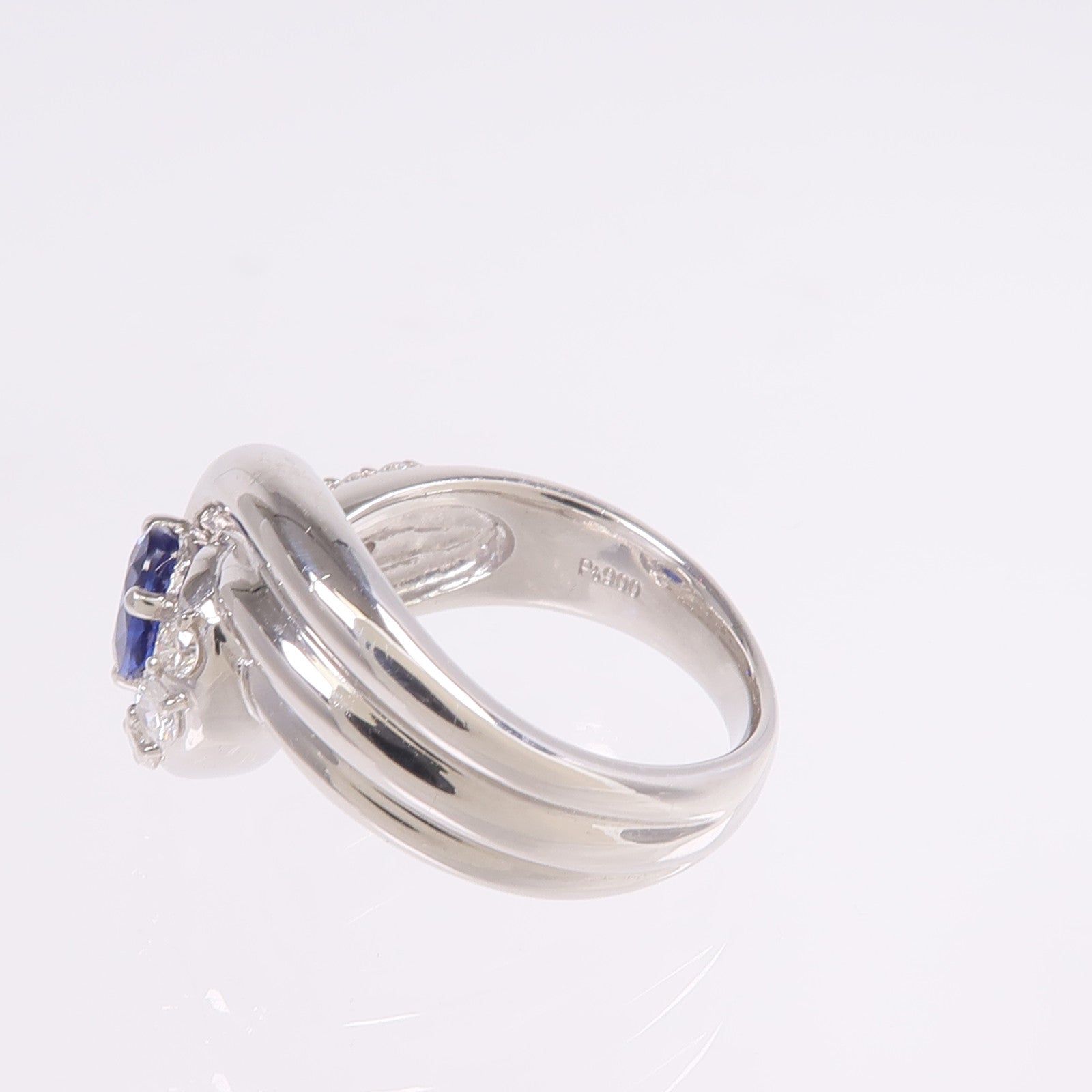 JEWELRY PT900鉑金Sapphire Diamond Ring藍寶石/鑽石戒指