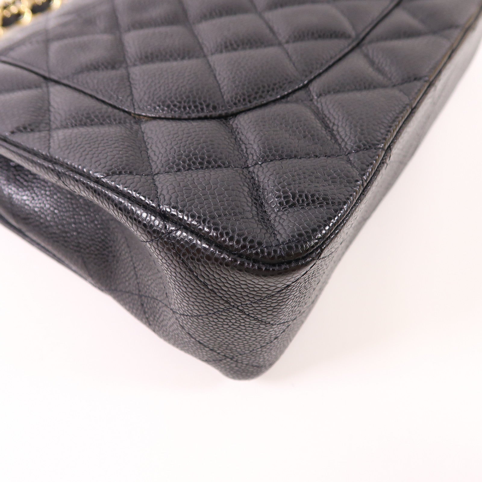 CHANEL CC GHW Large Classic Chain Shoulder Bag Calfskin Leather Black