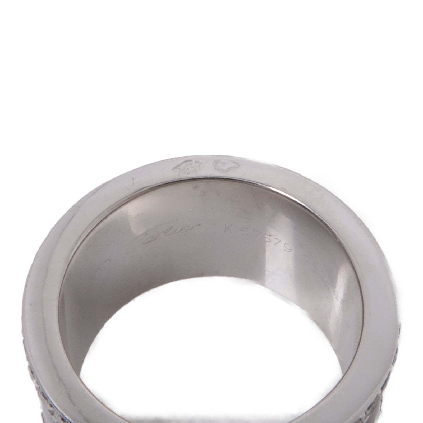 CARTIER 陶瓷/18K白金C2 Diamond Ring鑽石戒指黑色Cartier#48 US#4.5