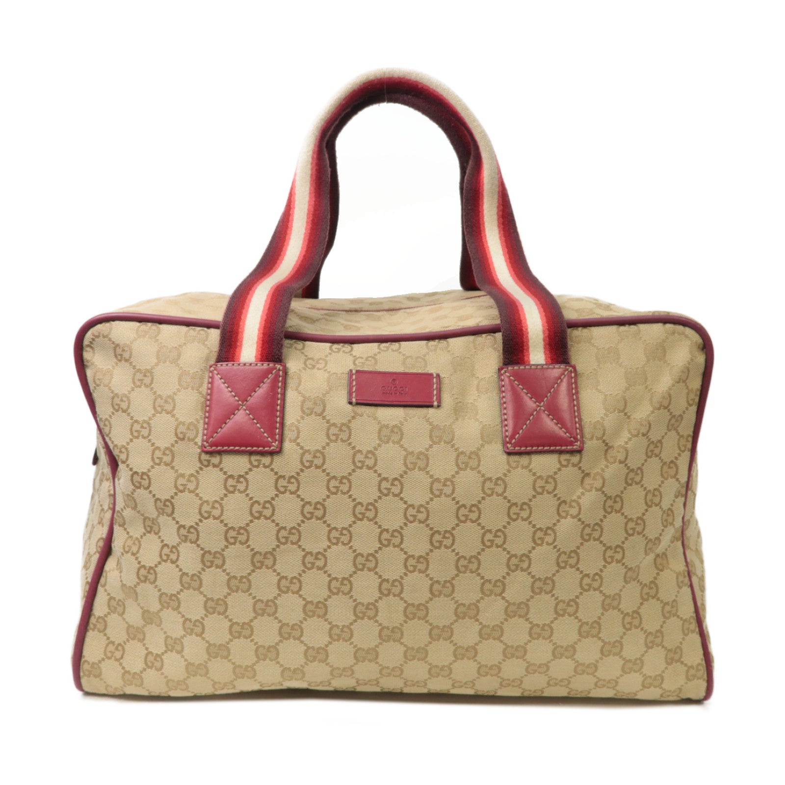 GUCCI 【激減優惠】帆布Shoulder Bag肩背袋棕色/紅色