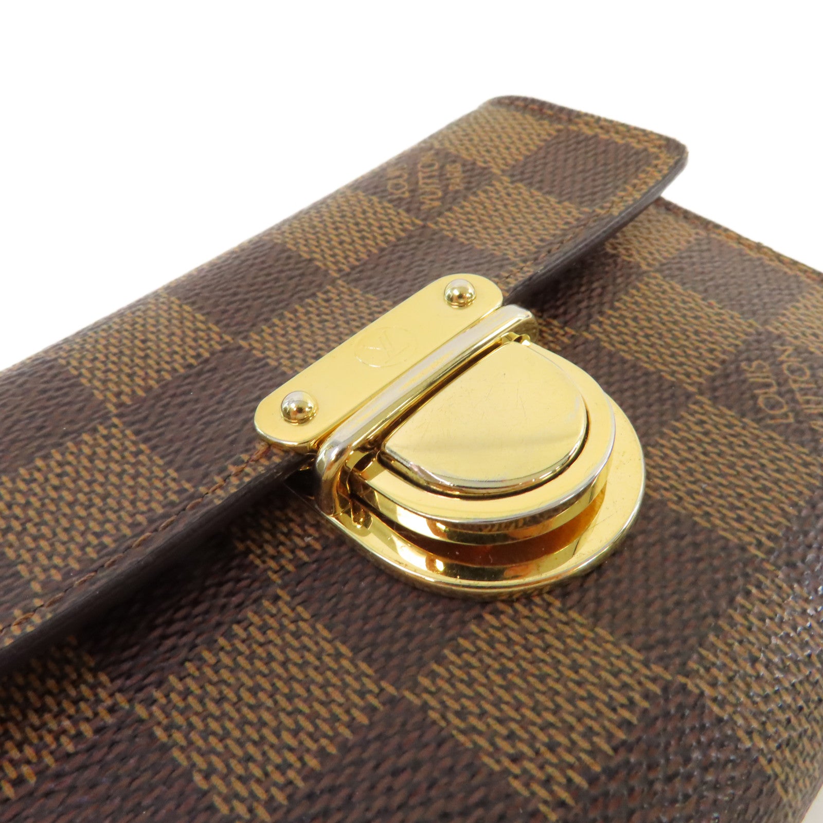 LOUIS VUITTON 【激減優惠】Damier Koala Wallet金扣短錢包啡色