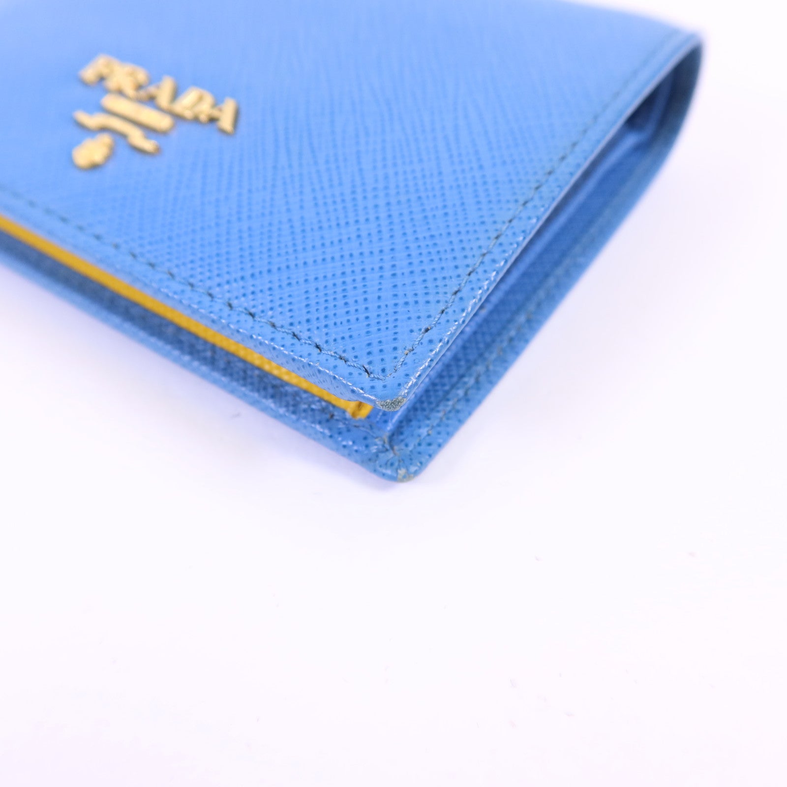 PRADA 【激減優惠】牛皮皮革Wallet金扣錢包