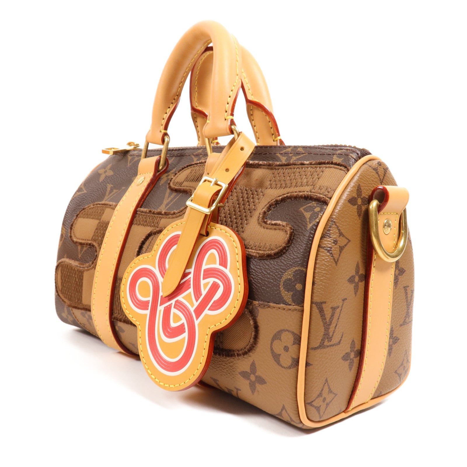 LOUIS VUITTON Monogram Keepall Bandouliere 25金扣手挽肩背兩用袋