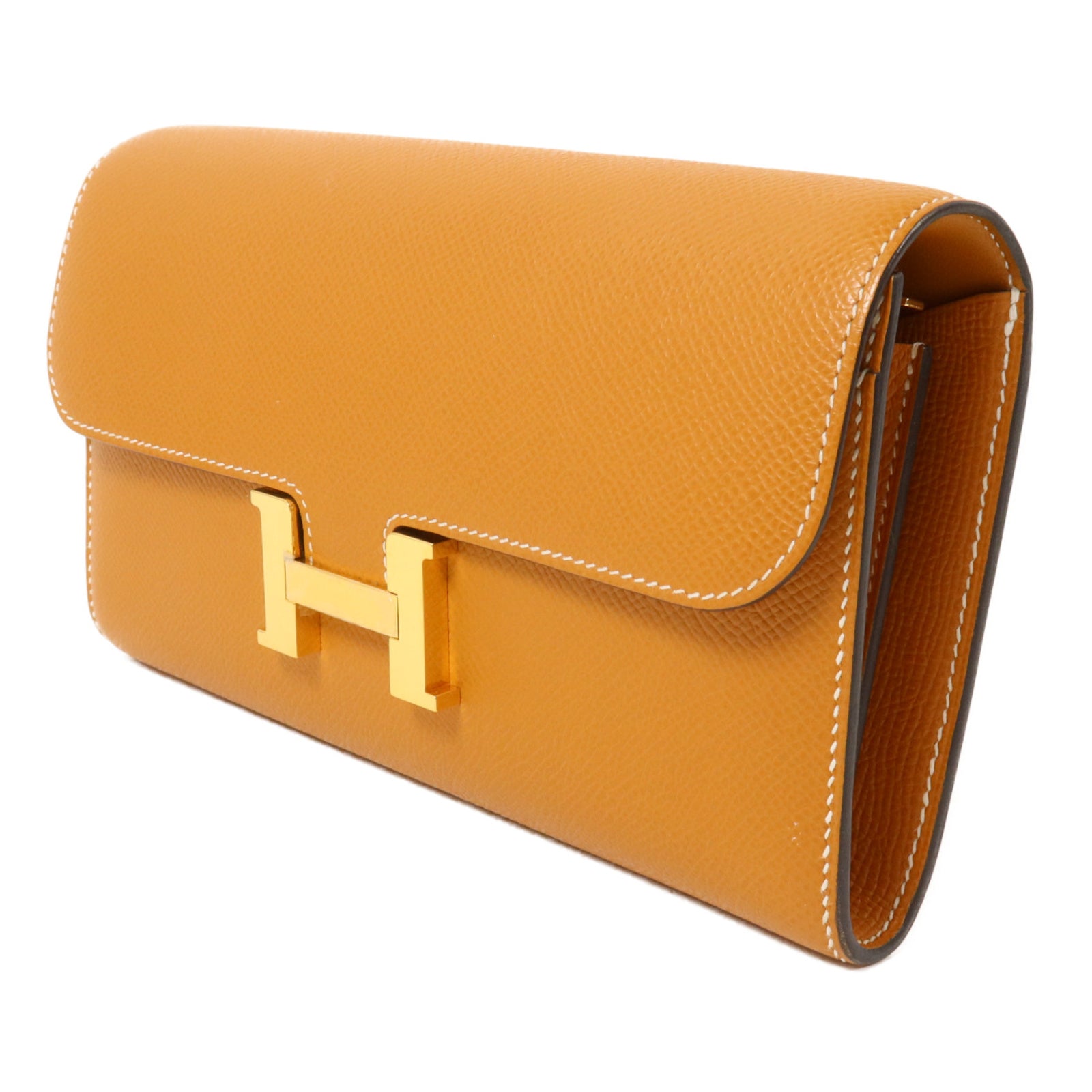 HERMES Epsom皮革Constance To Go肩背袋Gold