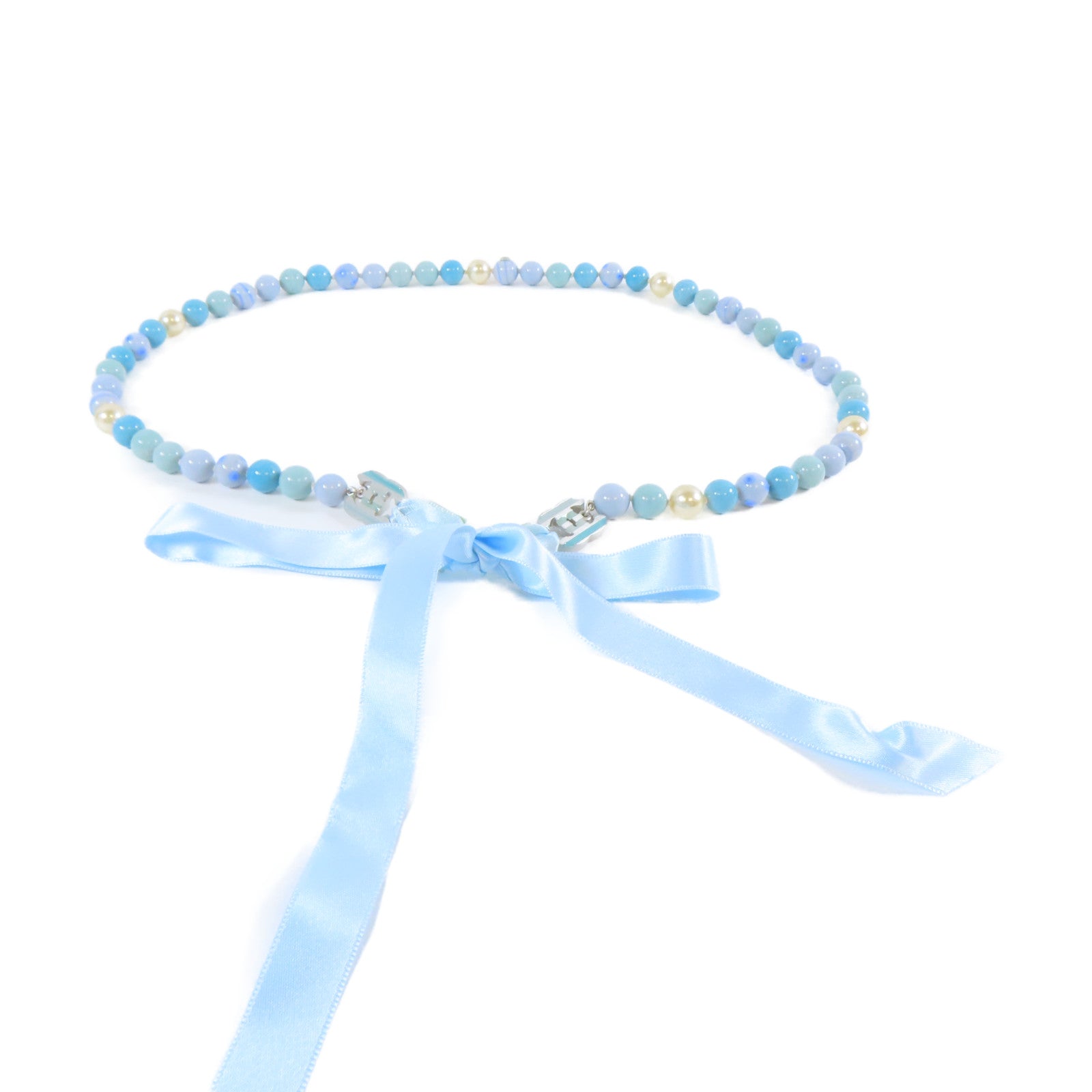 CHANEL 【激減優惠】PVC Chain Belt腰帶淺藍色