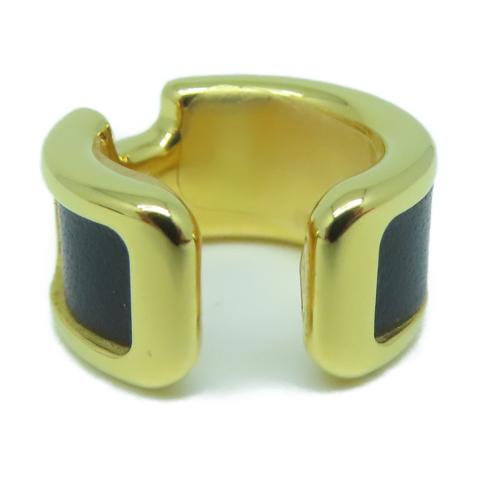 HERMES 【激減優惠】金屬Olympe Ear Cuff耳環黑色/金色
